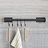 Keuken Opknoping Rack Roestvrij stalen rek Wandmontage Opbergrek Opknoping Rod Organiseer keukengerei (Kleur: zwart, Maat: 40CM)
