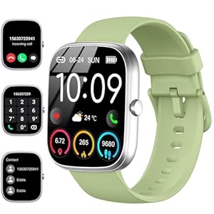 uaue Smart Watch for Men/Women, 1.91" HD Smartwatches 2026 New Answer/Make Calls Fitness Watch with Heart Rate/Sleep Monitor/Step Counter, IP68 Waterproof 110+ Sports Activity Tracker (Green)