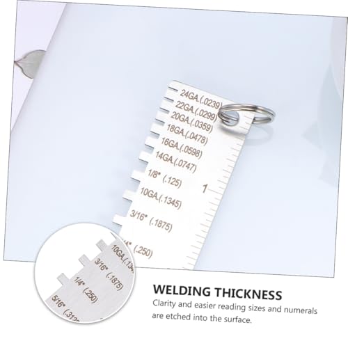 Ciieeo 2pcs Gauge Thickness Welding Gauge Tool Portable Thickness Measuring Inspection Tool miniatura 6