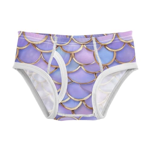 Gold Purple Mermaid Scales Toddler Boy's Underwear 2T 202c0056