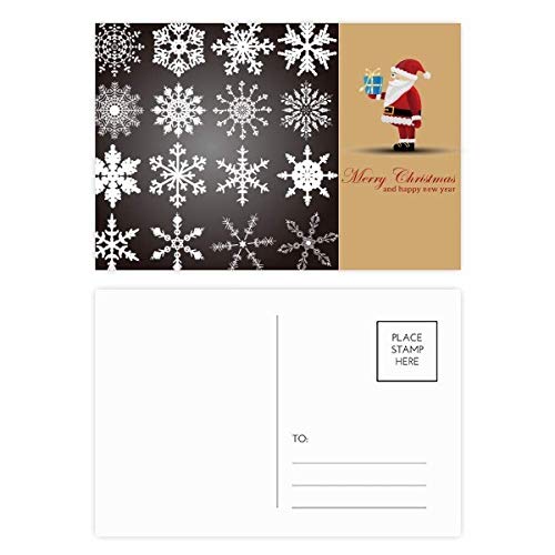 Cartes postales Joyeux Noël au motif flocon à glisser sous le sapin ou à envoyer par la poste