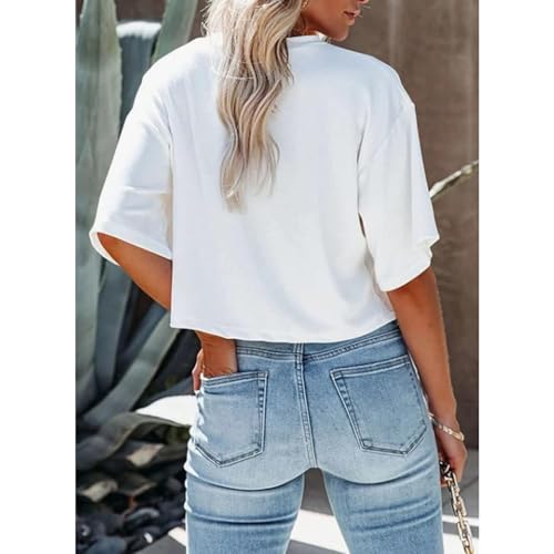 Image of Magical Crop Shirt for Women Magic Kingdom Princess Tshirt Funny Family Vacation Trip Tee Casual Holiday Top