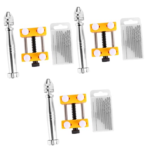 TEHAUX 3ensembles Perceuse à Main Pour Bijoux Kit De Perceuse Manuel Avec Forets Outil...