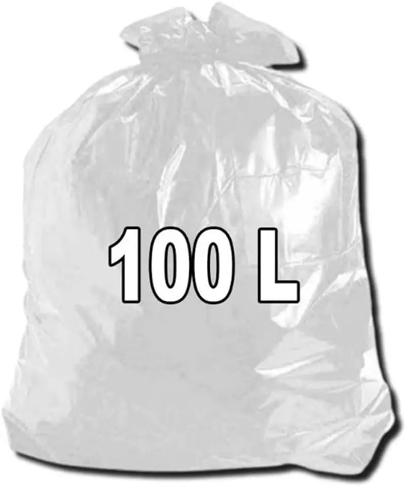 Saco De Lixo Transparente 100l Super Reforçado 6 Micra 100 Unid