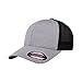 Flexfit Men's Melange Stretch Mesh Cap, Heather Grey/Black, One Size
