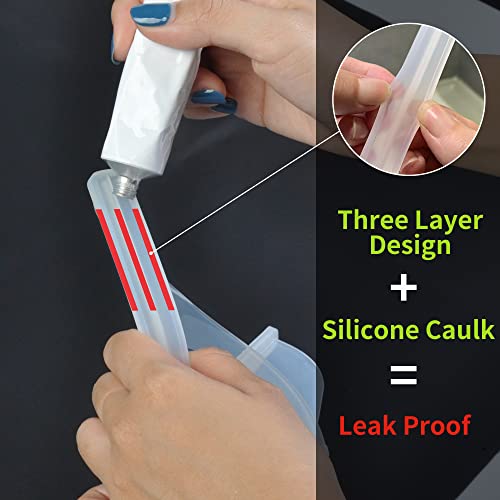 Mofason Silicone Shower Splash Guard, Clear Bathtub Corner Splash Guard, Bathroom Shower Water Guard With Adhesive For Fixing, Can Be Used In Washbasin, Tubs, Sinks Etc - 2Pack #TOP1