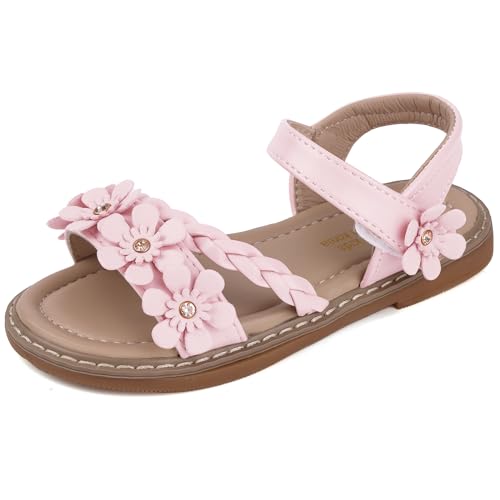 IASKDIN Sandalen Mädchen Blumen Sandals Sommer Strandsandalen