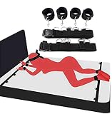 Bed Restraint for Couples Queen Size Bed Sex Ties Restraints for Ankles and Wrist King Mattress Bondaged Rope Cord & Rope Straps Adult Sex Tie up Set Women Sex Handcuff Set for Bedroom Sweater