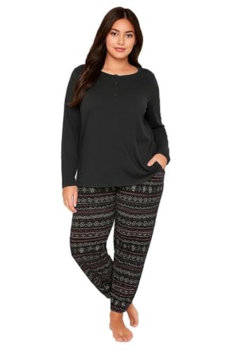 UC Ex Evans Plus Size Clothing for Women, Ladies Pyjamas Pjs Set Nightwear Blue