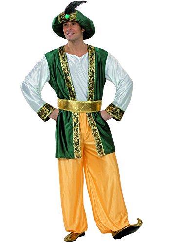 Fiori Paolo Sultano - Disfraz de adulto XL Verde/Oro/Bianco
