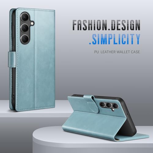 SUANDUCK Wallet Case for Samsung Galaxy S24 Plus, Sky Blue by SUANDUCK - Used condition - Image 6