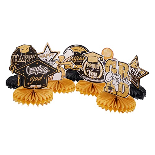 SOPOTUTU 9 Piezas Centros de Panal para Fiestas de Graduación Accesorios Coloridos para Celebraciones Especiales