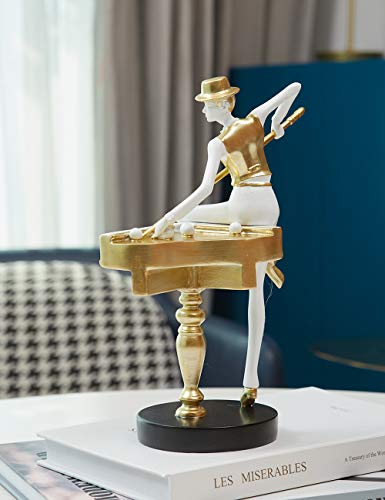 Haucoze Snooker Sculpture Figurine Billiards Decor Statue Polyresin Home Arts 9.5 Inch #TOP4