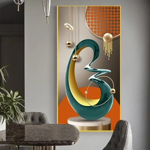 Peinture géométrique abstraite XINBAO 55x110cm pour décoration salon