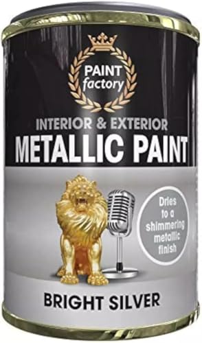 Mixel Bright Silver Metallic Tin Paint, Quick-Drying Formula, Diy Enthusiasts, Easy-To-Apply, Ideal For Crafting, Diy Projects, Home Décor, Wood, Meta