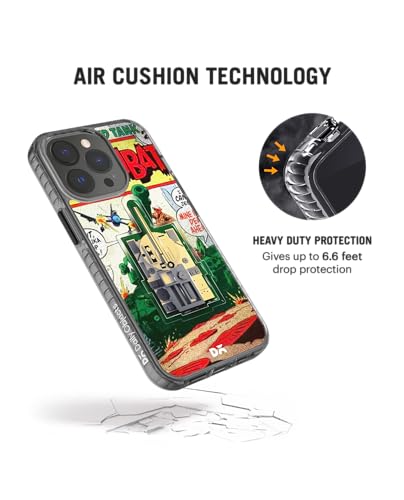 Image of DailyObjects Case for iPhone 15 Pro Max Compatible with Mag-Safe Wireless Charging, Stride 2.0 Tank Combat Slim Shockproof Back Cover with Inner Magnetic Ring