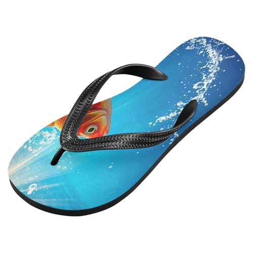 Burbuja Goldfish Flip Flops for Women Men, Soft Thong Sandals Rubber Slippers for Pool Beach Essentials2