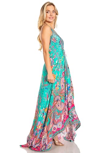 Image of Sakkas Lizi 2025 Womens Maxi High-Low Halter Handkerchief Long Dress Beach Party