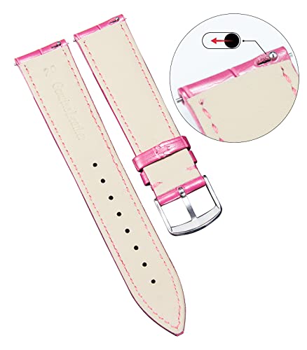 Image of BINLUN Leather Watch Band Genuine Calfskin Replacement Watch Strap Quick Release Crocodile Pattern 10 Colors 13 Sizes for Men Women(10mm,12mm,14mm,16mm,17mm,18mm,19mm,20mm,21mm,22mm,23mm,24mm)