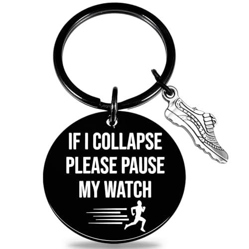 Cool Runner Gifts Running Gift Best Gifts for Runners Men Women Track and Field Keychain Cross Country Running Present Runner Gear Fun Gift Ideas