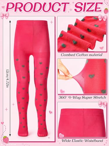 Image of Fourluoo Girls Tights Colorful Pantyhose Soft Thigh High Sock Jacquard Seamless Dance Legging Flower Girl Sock for 4-12 Years