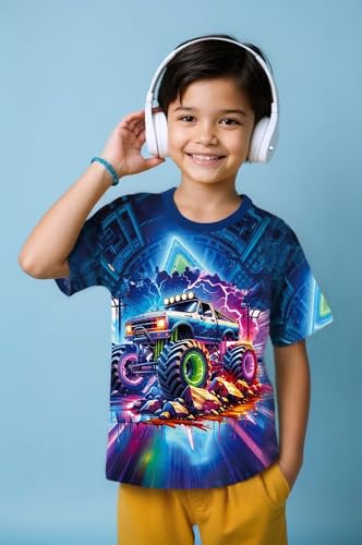 Image of Frogwill Boys Girls Shirts 3D Graphic T-Shirt Neon Clothes Short Sleeve Animal Print Tee 5-13 Years