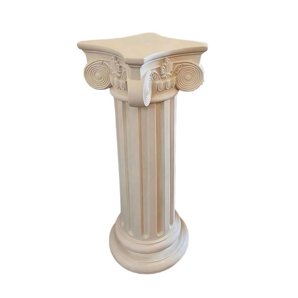 XUJUAN-0227 Roman Column Vintage Roman Pillar Magnesium Oxide Greek Column Decorative Pedestal Stand for Wedding Home Garden(White)