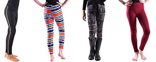 Deal on These Great Girls Fun Printed Leggings (Sold As Set, 4 or 5 Pack)