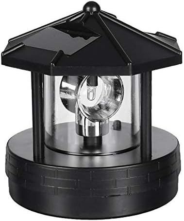Solar Lighthouse, Outdoor Lighthouse Decor with Rotating LED Light
