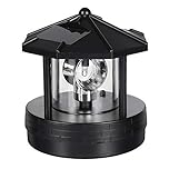 Zchui Solar Powered Lighthouse, Waterproof IP44 360 Degree Miniature Rotating Garden Light | LED Rotatable Solar Light Smoke Towers Decorative for Garden Lawn Patio Yard