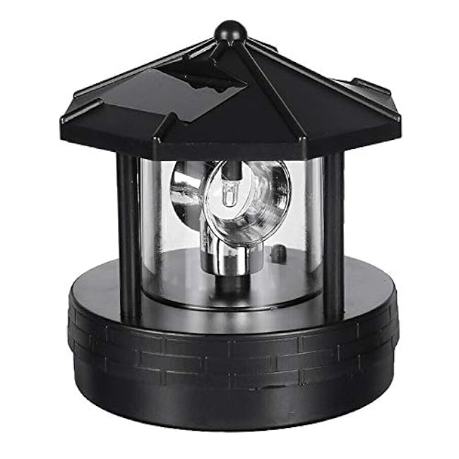 Solar Lighthouse LED Lighthouse Rotating LED Light Garden Decor