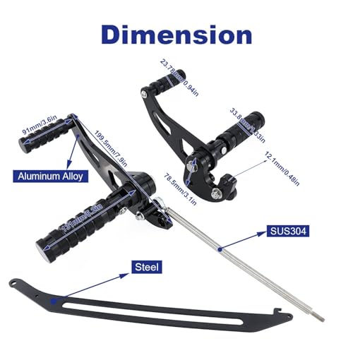 Repose-pieds de commande avant pour moto Yamaha XVS650 et XVS400
