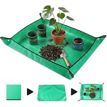 Repotting Mat for Indoor Plant Transplanting, Waterproof Potting Mat for Succulents, Square Planting Tray for Soil Change, Mess Control Gardening Mat, 39.5 x 29.5