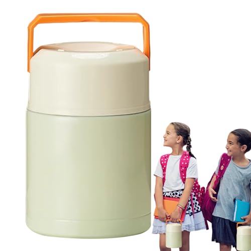 Genérico Tarro Térmico Para Alimentos - Envases de Acero Inoxidable con Tapa,Bote Doble Pared Al Vacío Para Conservación, Para Campamentos, Colegio Y Trabajo
