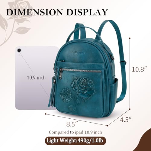 Image of Mini Backpack Purse for Women,Vegan Leather Small Backpack for Daily | Embossed Lightweight Water-Resistance Travel Mini Fashion Daypack Bag,Ladies Casual Backpack Purse Gift Choice for Women