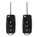 KEYALL 2 Pack 4 buttons Remote Control Car Key Fob 2000-2005 Fit for Volkswagen Beetle 1.8L,2000-2006 Fit for Volkswagen Beetle 1.9L HLO1J0959753T,NBG8137T,IJ0959753F,2AOKM-FD-V2,HLO1J0959753DC