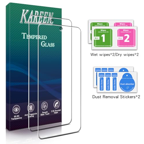 Image of KAREEN 2+2 Pack Screen Protector for Samsung Galaxy A36 5G Tempered Glass Film with Camera Lens Protector, 9H Hardness, Anti Scratch, Bubble Free, Case Friendly