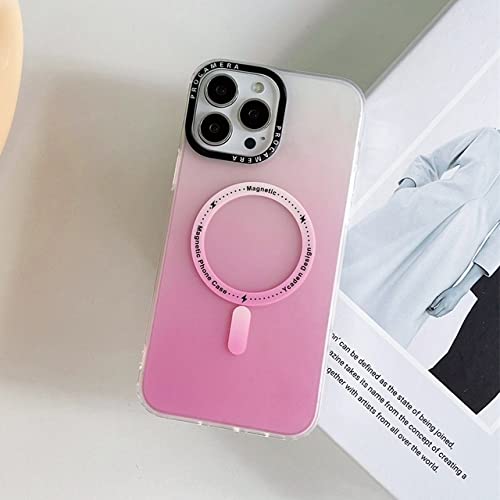 Recharge sans fil de luxe coque magnétique rose pour iPhone 12 Pro Max