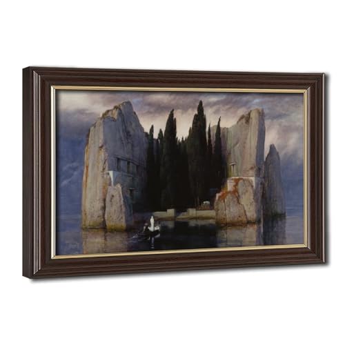 L'Île des morts Böcklin poster avec cadre pour salon moderne