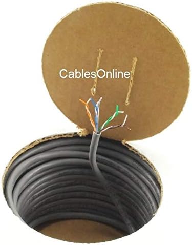 CablesOnline 250ft CAT5e RJ45 350mhz UTP Solid Ethernet Cable Spool (U-B250)
