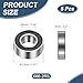 uxcell 5 Pack 686 2RS Deep Groove Ball Bearings, 6 x 13 x 5mm Chrome Steel Double Shield Bearing for Electric Motor, Home Appliances, Industrial Machinery, (ABEC5)