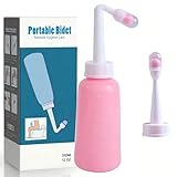 Finpola Portable Bidet for Travel-350ml Bottle with Adjustable Nozzle (Angled & Straight) , Gentle Portable Cleansing