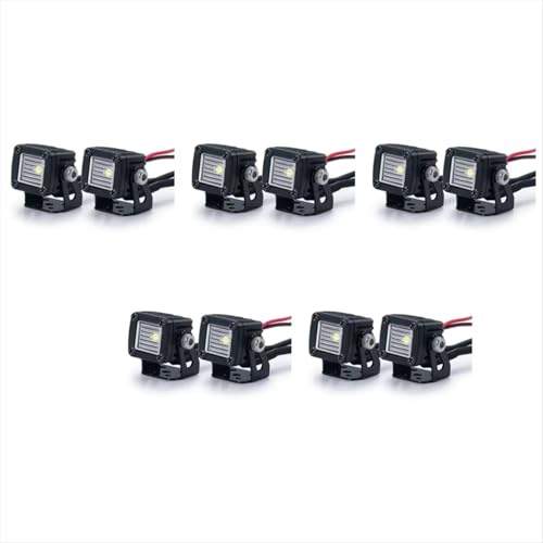 Focos modificados RC con 10 luces superiores de coche para Axial SCX10 TRX6