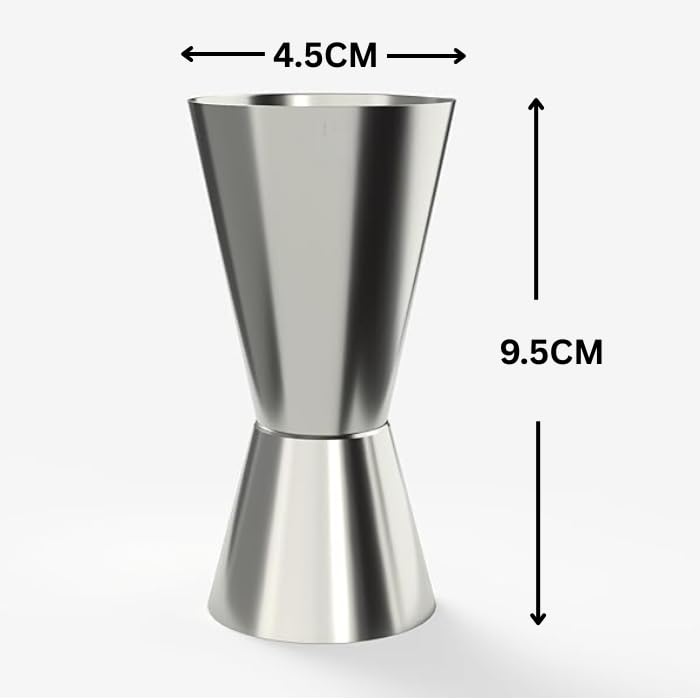 Image of Hip Flask with Peg Messurer Wine Flask Gift Set for Men & Women Stainless Steel (60ML+30ML Peg Messurer + Whiskey Flask) (Silver)