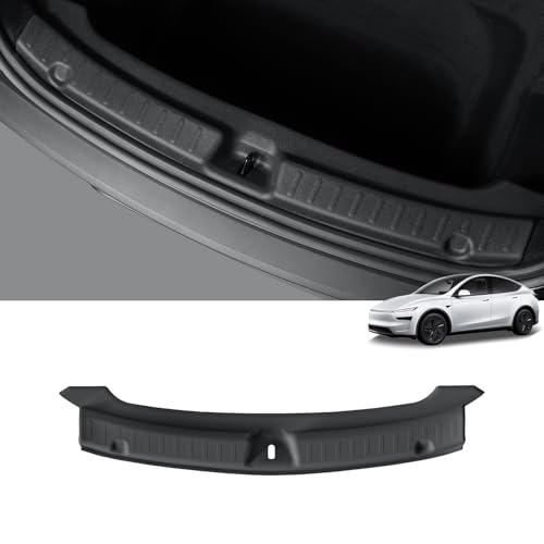 LUCKEASY Rear Bumper Guard for Tesla Model Y Juniper 2025 2026 Rear Trunk Bumper Guard Sill Cover Protector for Model Y Accessories TPE Black
