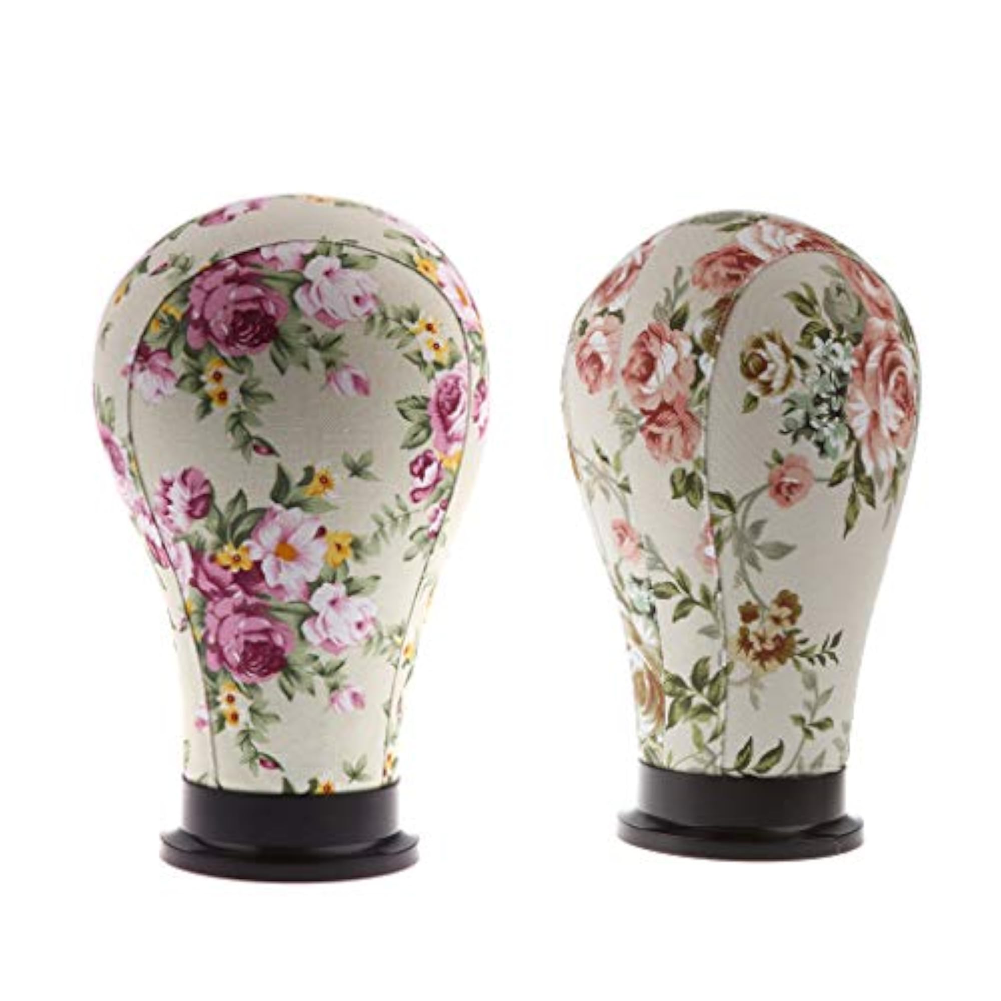 2pcs Cork Head Canvas Block Wig Making Display Holder