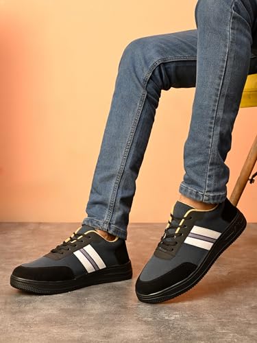 Image of Centrino Men's Sneakers | Cushioned Insole Comfortable Shoes | Trendy & Stylish Modern Sneakers | Durable Lightweight Sole Casual Walking Footwear (8184)