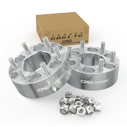 Customadeonly 6x132 to 6x139.7 Forged Wheel Adapters for GMC Acadia Buick Enclave Chevy Traverse - 50mm 2" Anodized Silver Spacers to Fit 6x5.5 Wheels - Put Existing Wheels to Use - 2pc 50mm