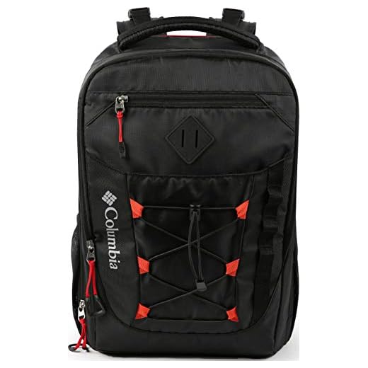 Columbia 44-27107-09-79 Diablo Creek Backpack Diaper Bag - Large, Black/Red