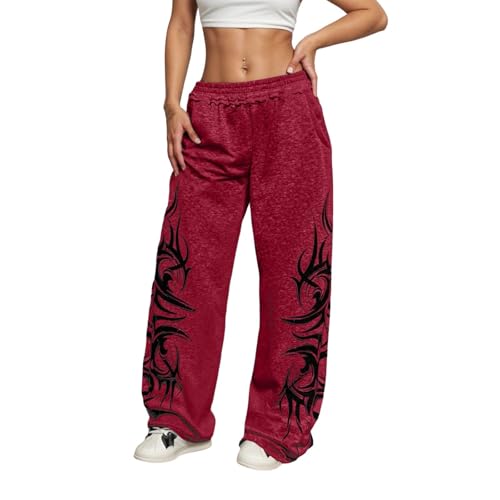 Pantalon femme streetwear ample style hip-hop avec poches et taille élastique